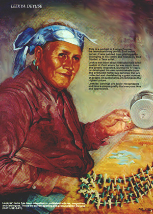 Leekya Deyuse master Zuni Fetish Carver and Silversmith